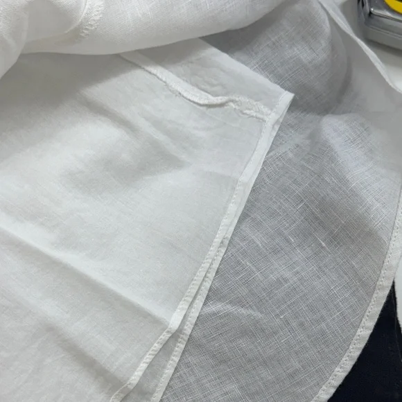 J. Crew Linen Smocked Waist Mini Skirt Bundle XXL Plus Size Black, White & Linen - Picture 11 of 16